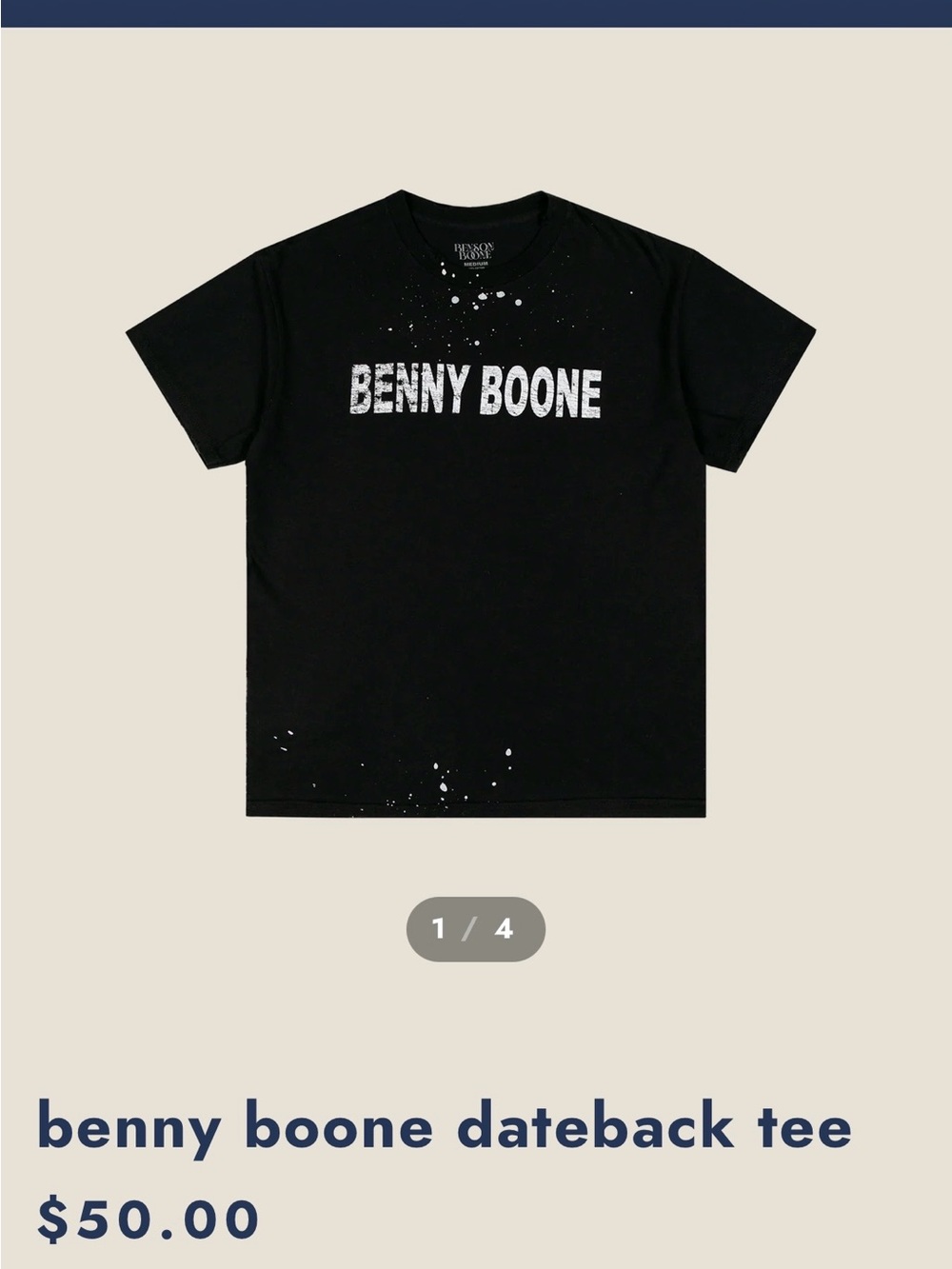 Benny Boone Concert Tour Black Graphic Tee